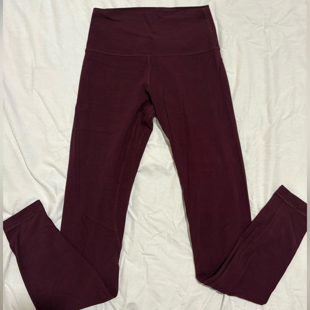 Lululemon Burgundy High-Waisted Leggings